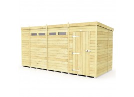 14ft x 6ft Pent Security Shed