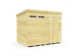 8ft x 6ft Pent Security Shed