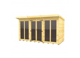 12ft x 7ft Pent Summer House (Full Height Window)