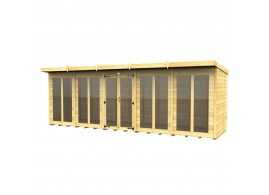 20ft x 7ft Pent Summer House (Full Height Window)