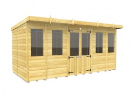 14ft x 7ft Pent Summer House Loglap