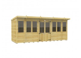 16ft x 6ft Pent Summer House Loglap