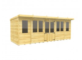 18ft x 7ft Pent Summer House Loglap