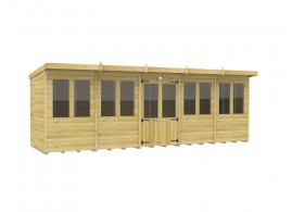 20ft x 6ft Pent Summer House Loglap