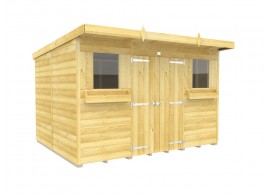 10ft x 8ft Pent Summer Shed Loglap