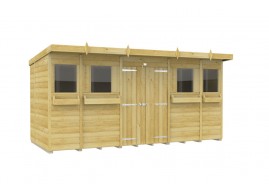 14ft x 6ft Pent Summer Shed Loglap