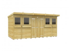 14ft x 7ft Pent Summer Shed Loglap