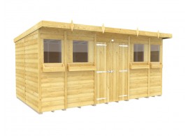 14ft x 8ft Pent Summer Shed Loglap