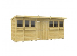 16ft x 6ft Pent Summer Shed Loglap