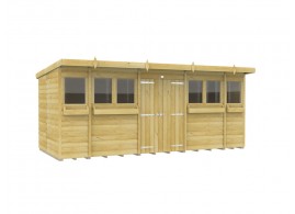 16ft x 7ft Pent Summer Shed Loglap