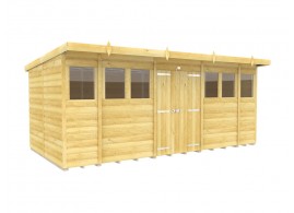 16ft x 8ft Pent Summer Shed Loglap