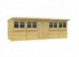 20ft x 7ft Pent Summer Shed Loglap