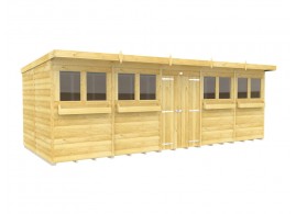 20ft x 8ft Pent Summer Shed Loglap